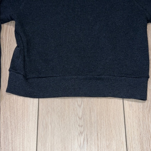 TNA Waffle Crop Black Zip-Up Hoodie - Picture 13 of 16